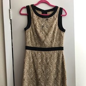 BCBG tan lace dress size 6